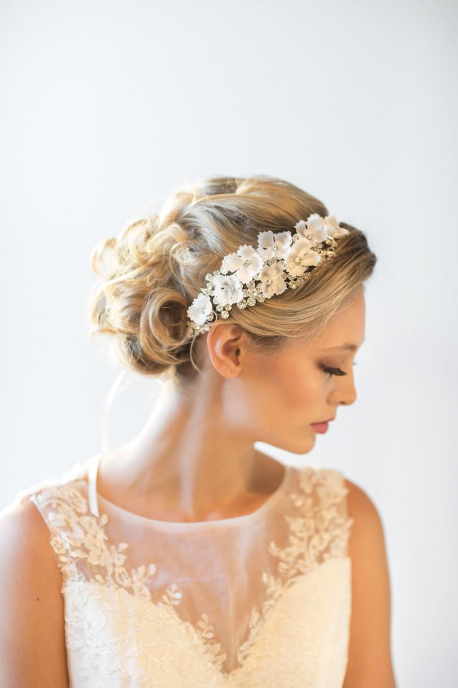 Свадьба - Wedding Headpiece, Bridal Hair Accessory, Bridal Ribbon Headband