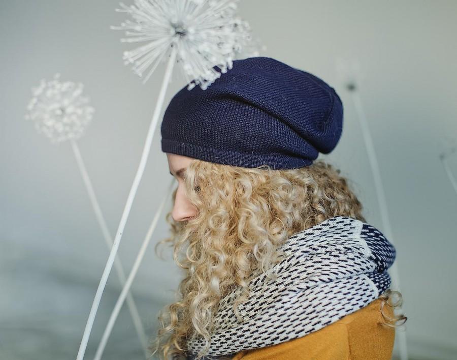 زفاف - Navy hat woman hat alpaca wool slouchy beanie over-sized hat knit hat black blue gray hat brown hat knit winter hat wool cap slouchy hat