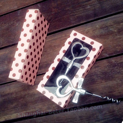 زفاف - Tuxedo Heart Corkscrew in Gift Box BETER-WJ002
