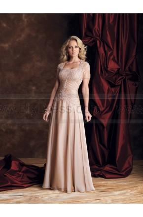 Mariage - A-line Floor-length Strapless Chiffon Champagne Mother of the Bride Dress