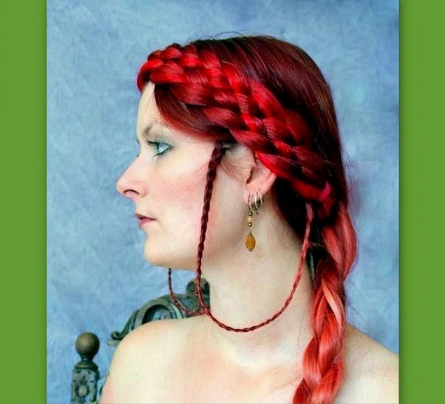 Hochzeit - medieval renaissance faire plait headband hair wedding braided hairband plaited braid ren faire SCA hairpiece reenactment adult woman diadem