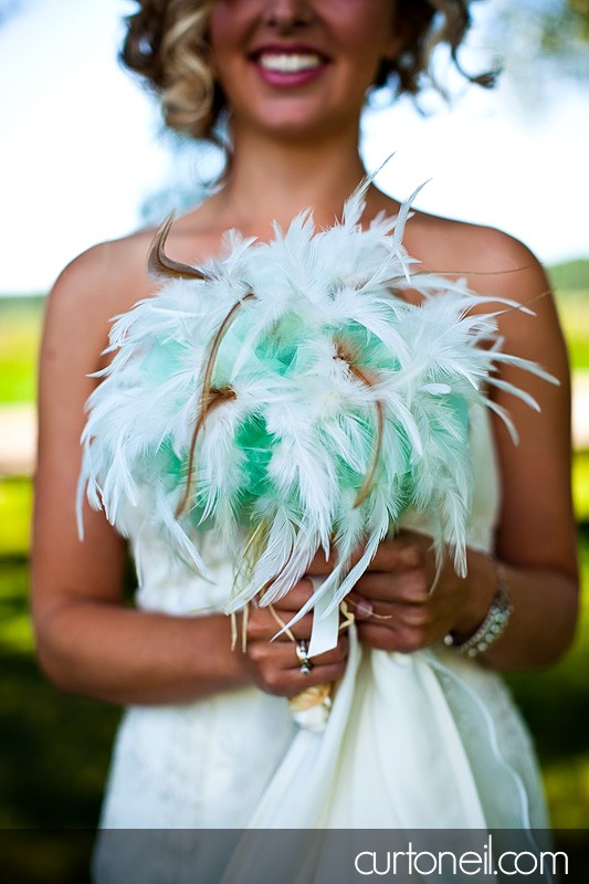 زفاف - COUNTRY CHIC Wedding Feather Bouquet