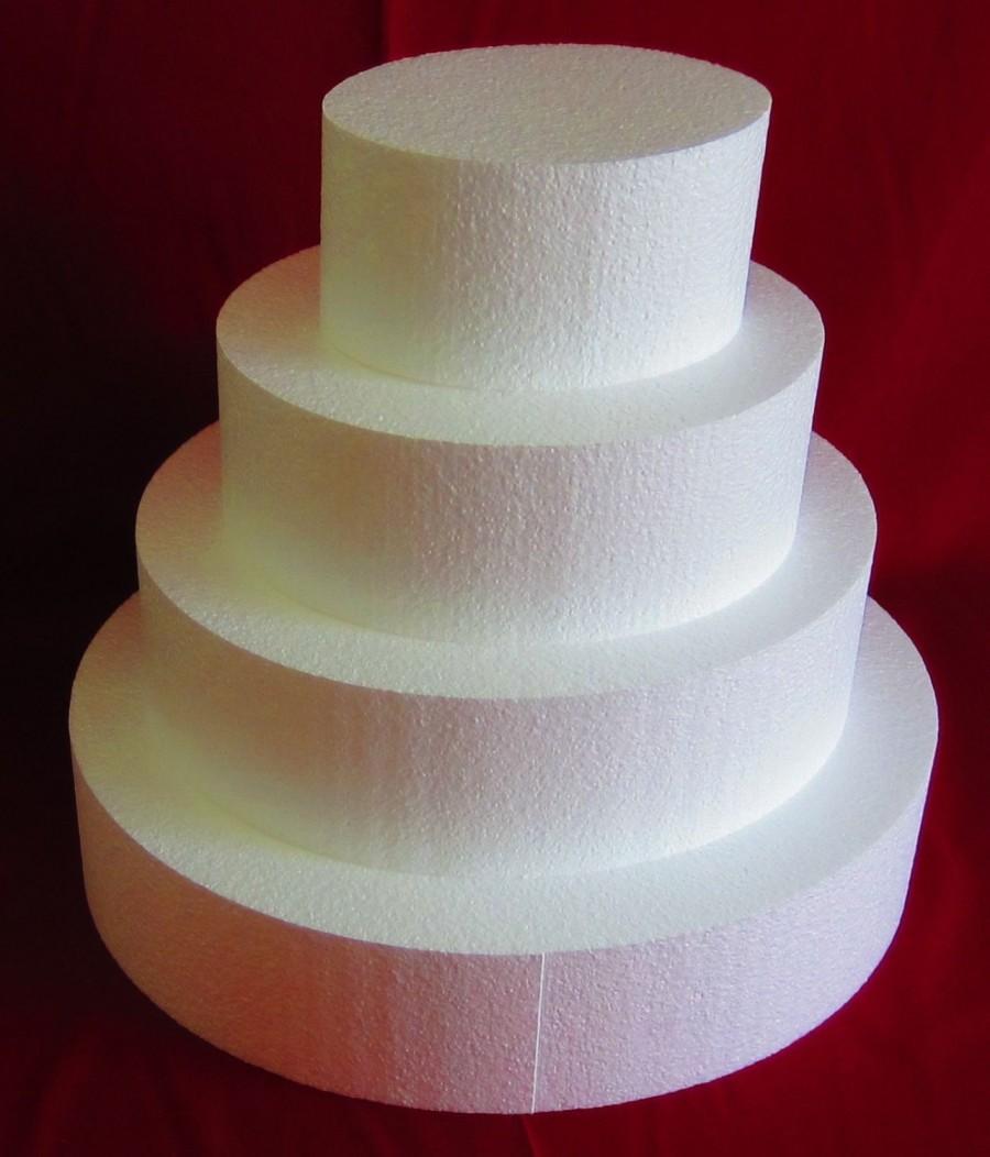 زفاف - Foam Cake Dummy set 4 pc Oval 7" to 16"  EPS Foam