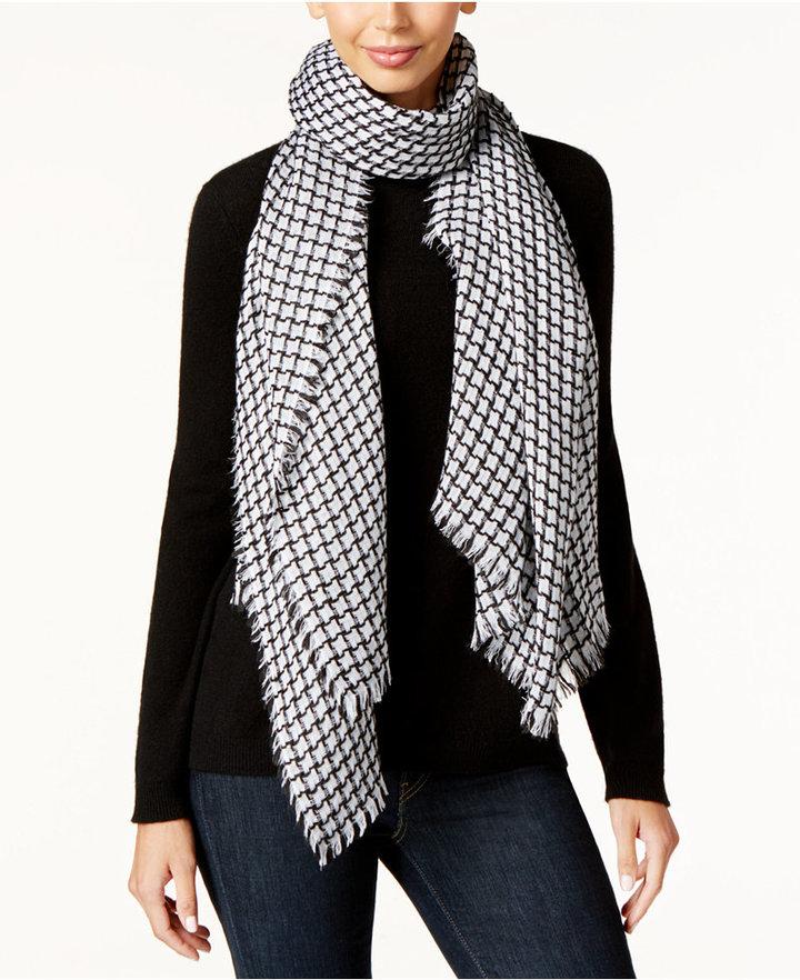 Mariage - INC International Concepts Contoured Houndstooth Scarf, Only at Macy's