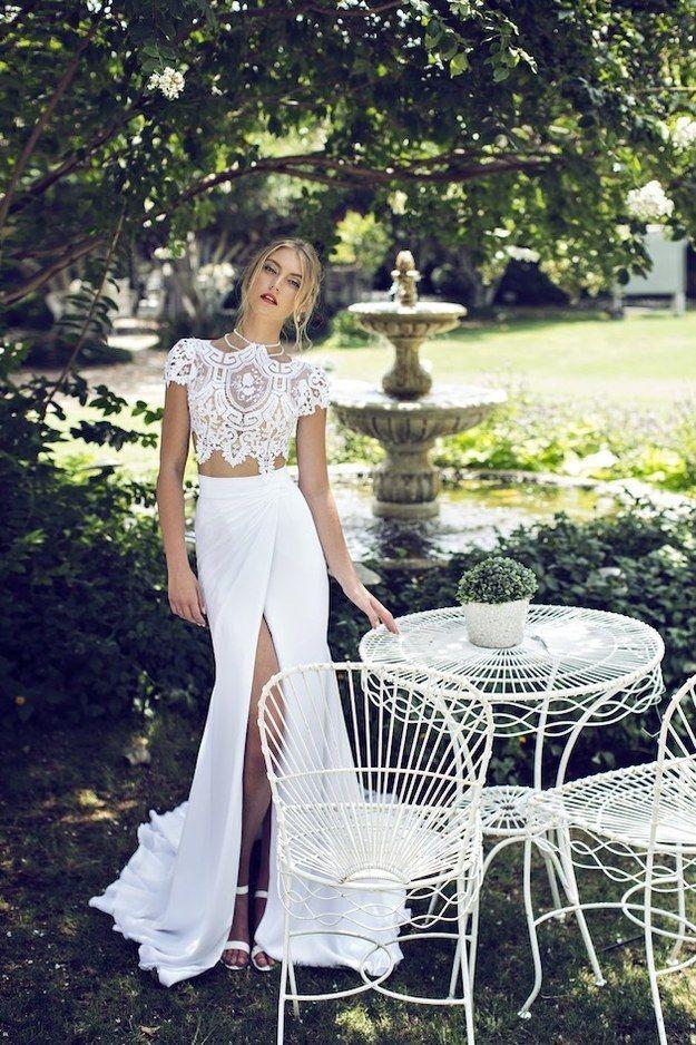 Mariage - 21 Completely Stunning Crop Top Wedding Gowns
