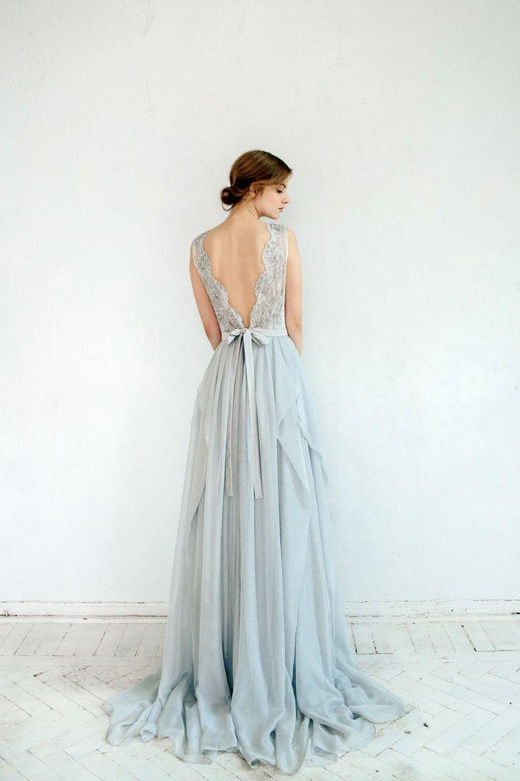 Hochzeit - Silver Grey Wedding Dress