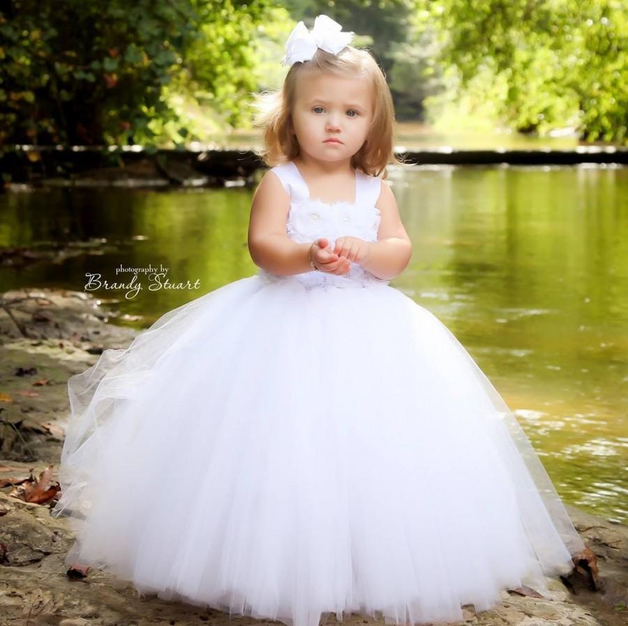 2t white flower girl dress