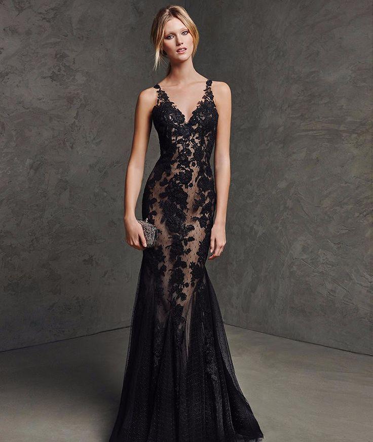 Hochzeit - Black Lace Wedding Dress