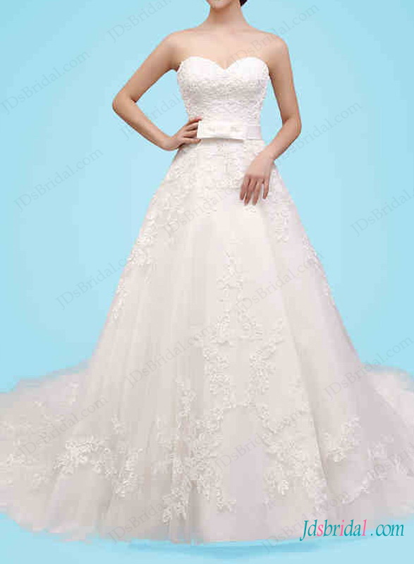 Wedding - H1458 Sweetheart neckline princess ball gown wedding dress