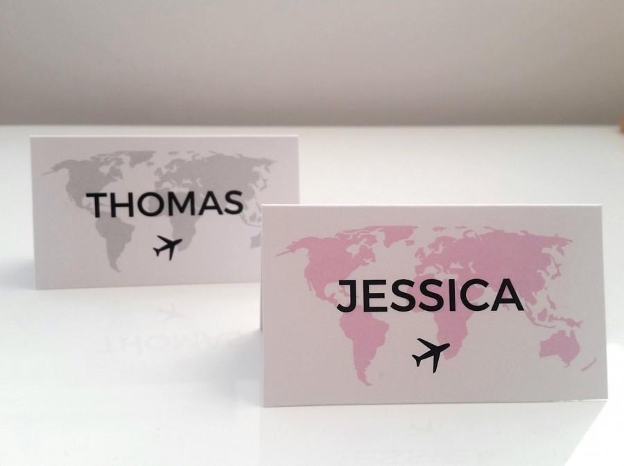 Hochzeit - Travel theme place cards (pack of ten)