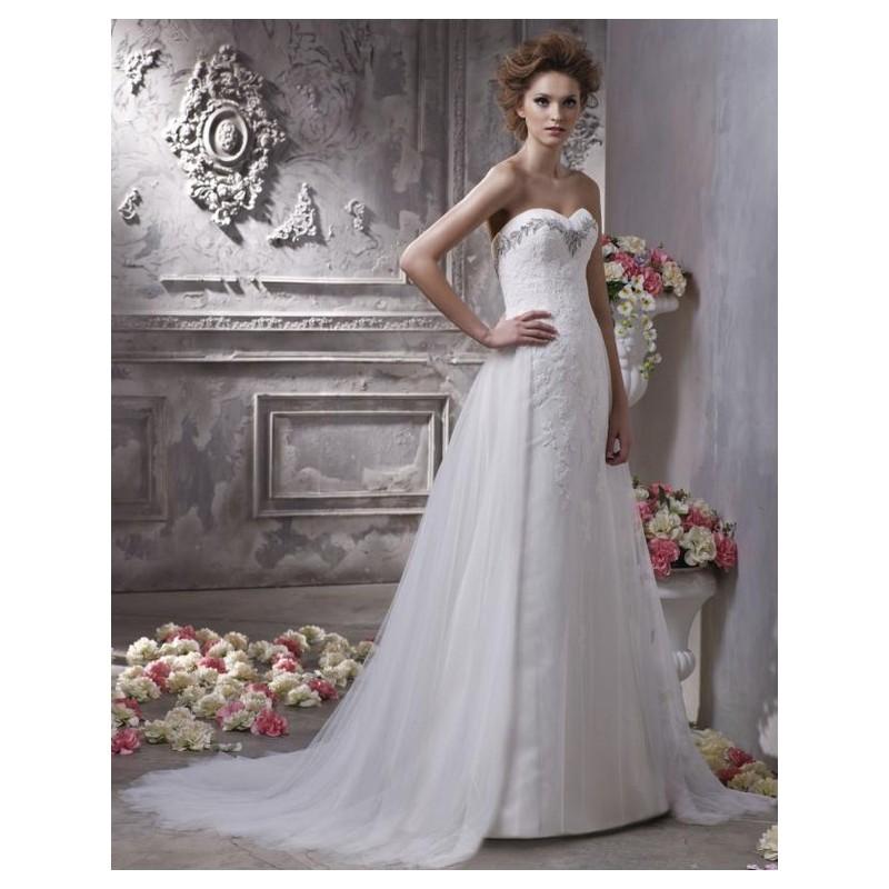 زفاف - 2017 Sweep length Lace/ Organza Bridal Gown with Sweetheart Neckline Beadings In Canada Wedding Dress Prices - dressosity.com