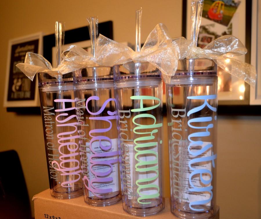 Hochzeit - Personalized Tumbler, Bridesmaid Gift, Team Bride, Monogram Tumbler, Personalized Tumbler, Personalized Cup, personalized water bottle, Gift