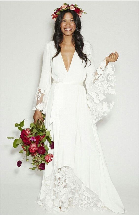 Mariage - Boho Wedding Lace Dress Boho Bridesmaid Dresses