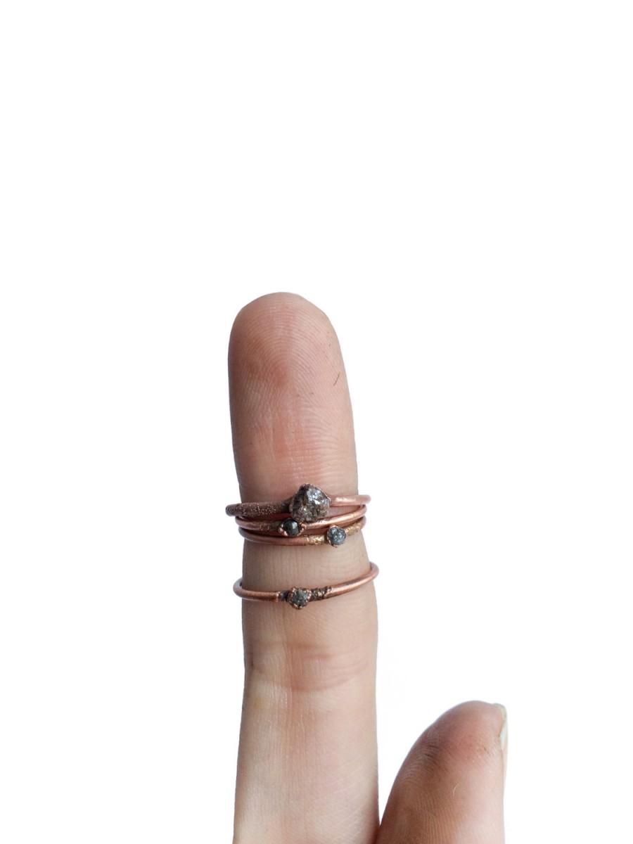 زفاف - Canadian raw diamond ring 
