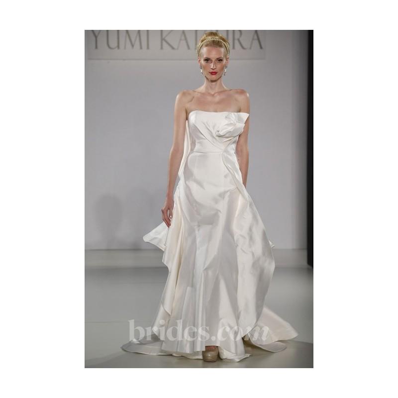 Mariage - Yumi Katsura - Fall 2013 - Sendai Strapless Origami-Inspired Silk A-Line Wedding Dress - Stunning Cheap Wedding Dresses