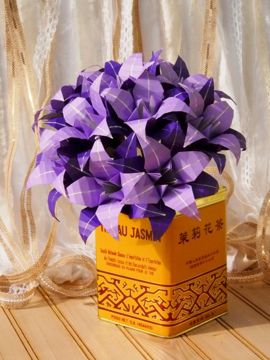 زفاف - Two Toned Paper Origami Lily Bouquet