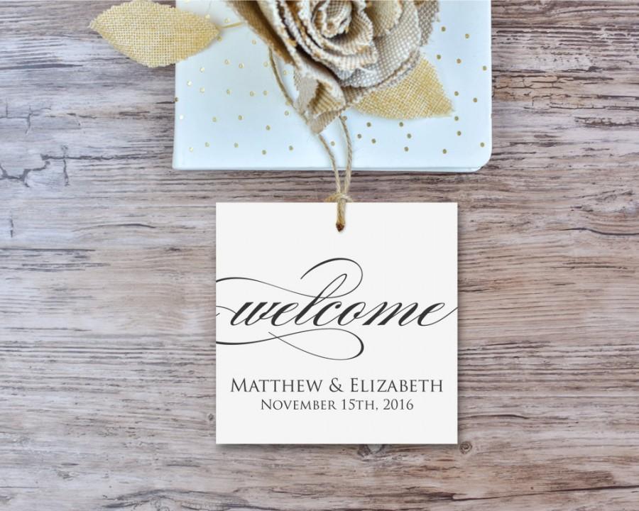 Hochzeit - Welcome Bag Tags, Wedding Welcome Tags, Printable Tags, Editable Favor Tags, Welcome, Wedding Favor Tags, Wedding Welcome Bag, WBWD6