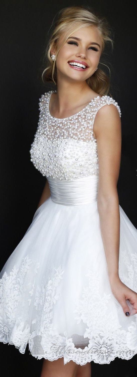 زفاف - Ava Lace Short Wedding Dress