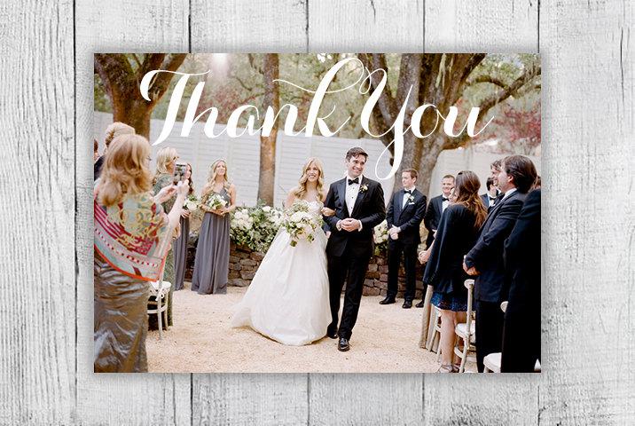 Свадьба - Postcard Thank You Card, Printable Digital File Thank You Post Cards, Wedding Photo Thank You Card Digital