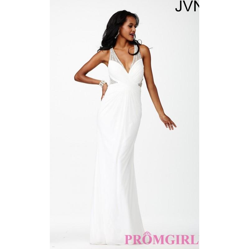 Mariage - V-Neck Floor Length JVN by Jovani Dress JVN27558 - Discount Evening Dresses 