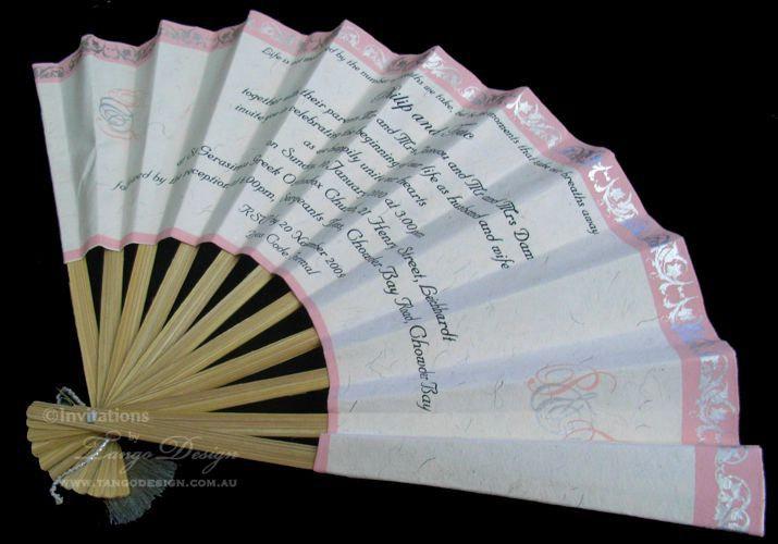 hand fan invitations