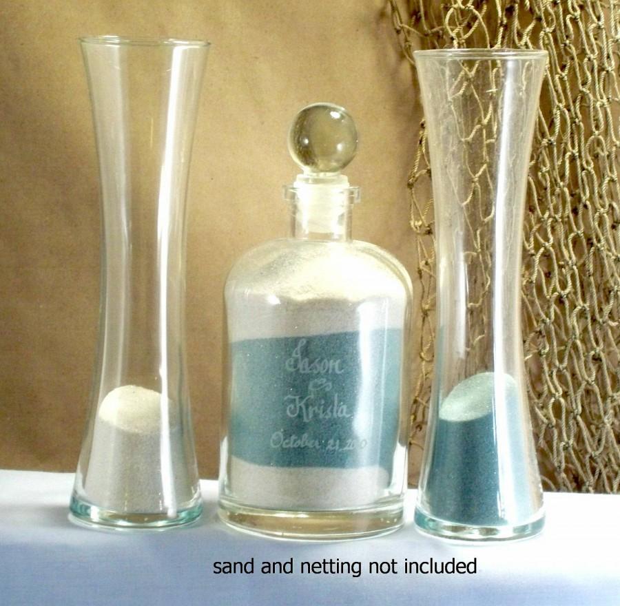 Mariage - Personalized Unity Sand Ceremony set "Euro" Curved