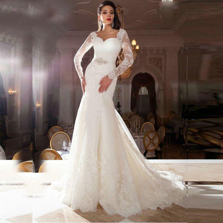 زفاف - Lace Backless Wedding Dress