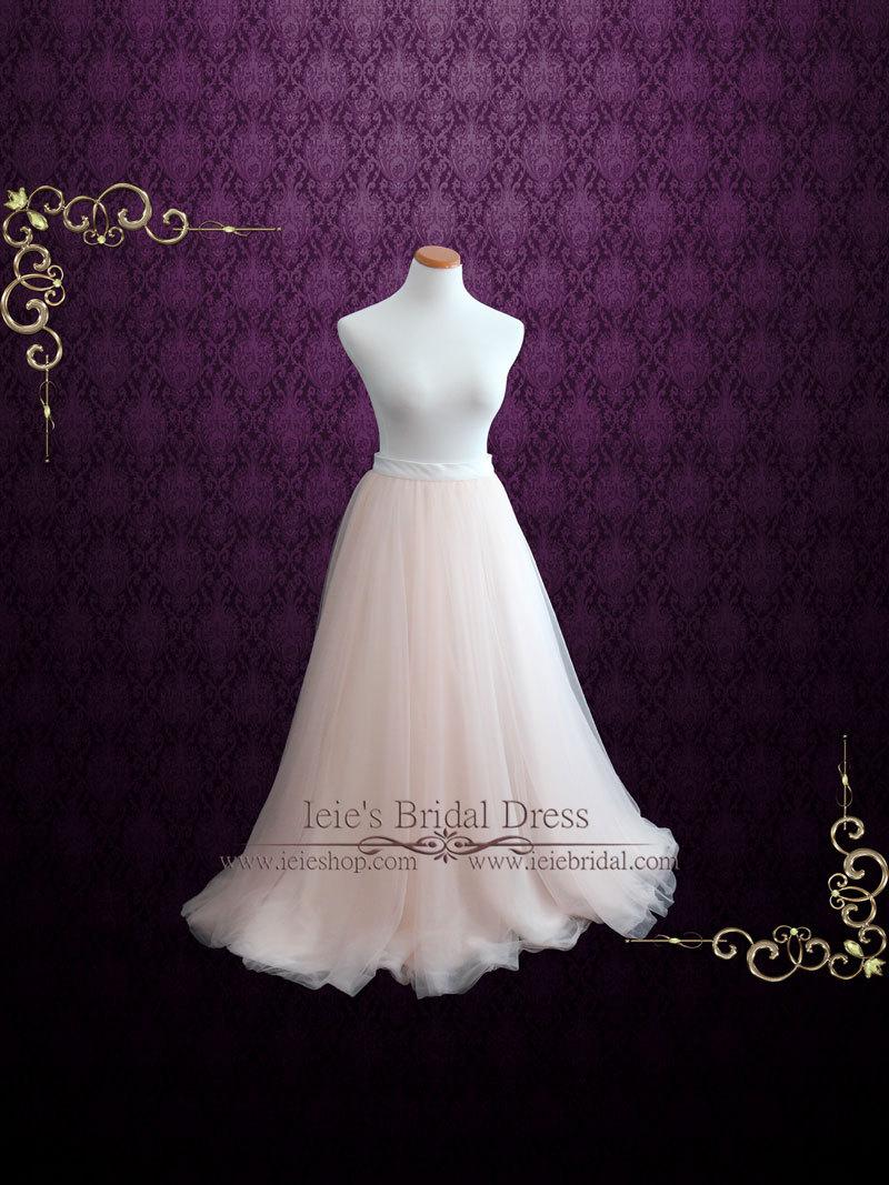 Свадьба - Blush Pink Soft Tulle Wedding Skirt 