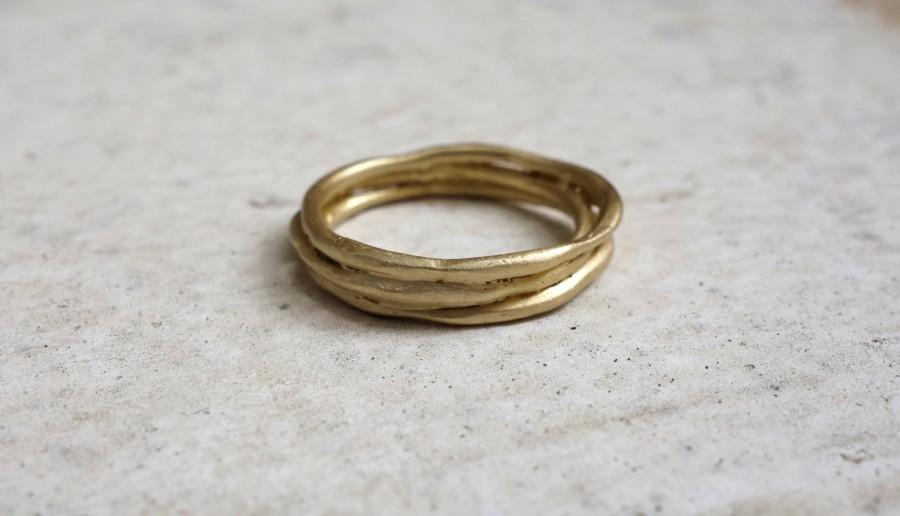 Wedding - Wedding Ring Engagement Ring Gold Ring Unique Ring Promise Ring Stackable Ring Stacking Ring Solid Gold Handmade Bridal