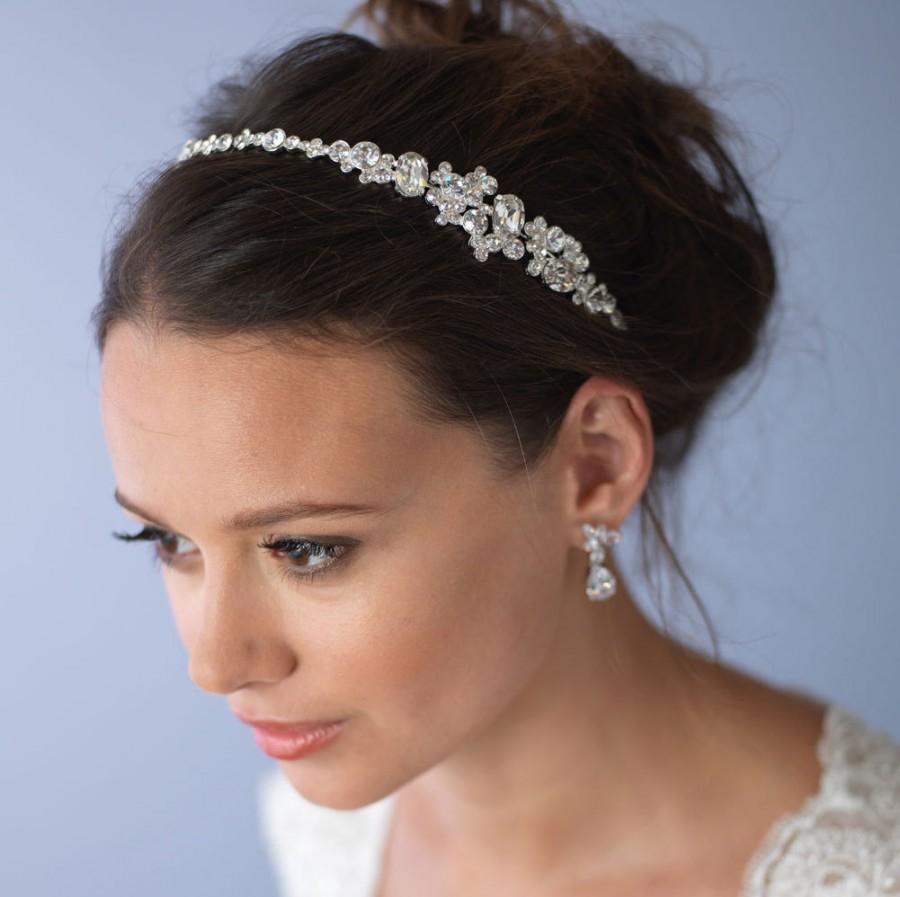 Wedding - Vintage Wedding Headband, Bridal Hair Accessory, Rhinestone Bridal Headpiece, Rhinestone Bridal Headband, Bride Headband ~TI-3289