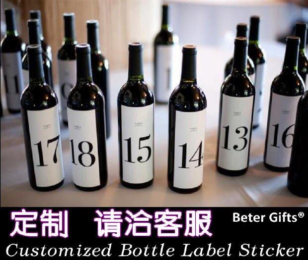 Wedding - Beter Gifts®  Customized Wine Bottle Label BL001 Water Bottle Sticker Wedding Decor