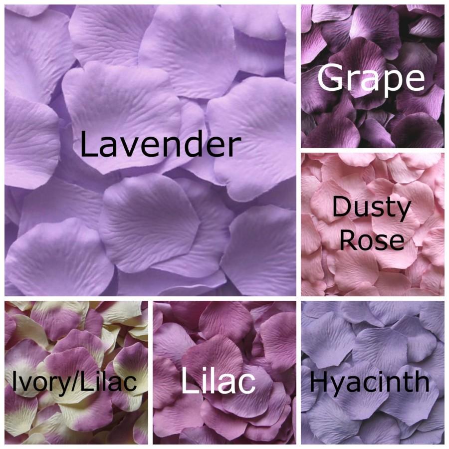Hochzeit - Silk Rose Petals, 1200 Lavender petals