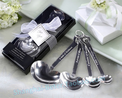 Mariage - "LOVE BEYOND MEASURE" HEART-SHAPED MEASURING SPOONS IN GIFT BOX BETER-WJ005/F...