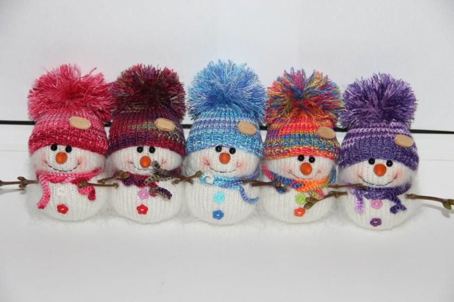 Wedding - Snowman stuffed animal- Plush - Snowman Crochet Plush - Snowman Home Decor - Snowman Christmas Decoration - Snowman Plushie