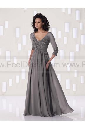 Wedding - Sheath/Column V-neck Chiffon Crystal Dress