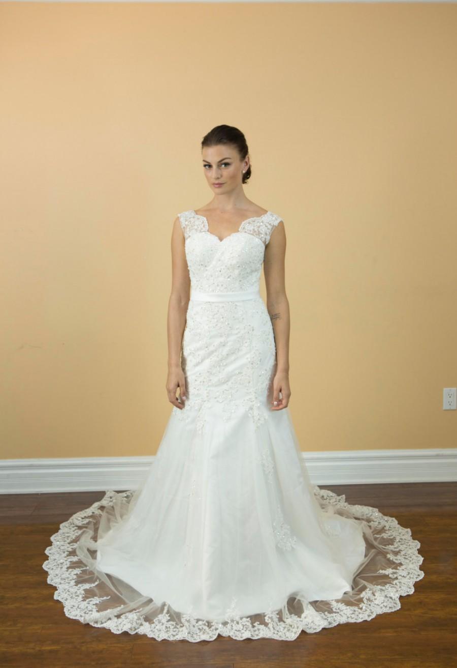 Wedding - Princess Luxury Lace Crystals Pearls Wedding Dresses Bridal Gowns Custom Made, Classic Wedding Dress
