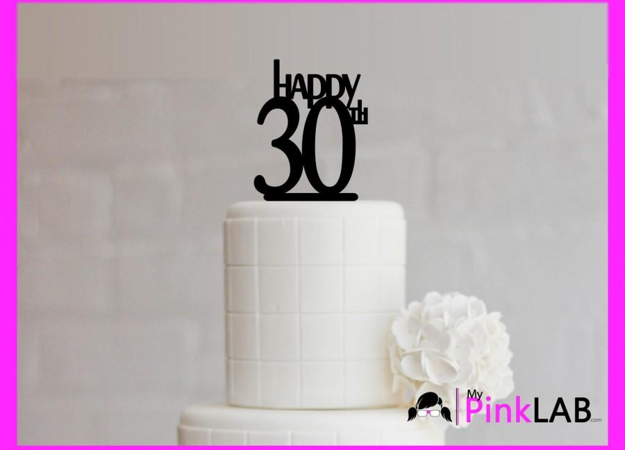 Mariage - Cake Decor Rustic-Happy birthday Cake topper-Birthday-All birthday cake toppers-happy 30th