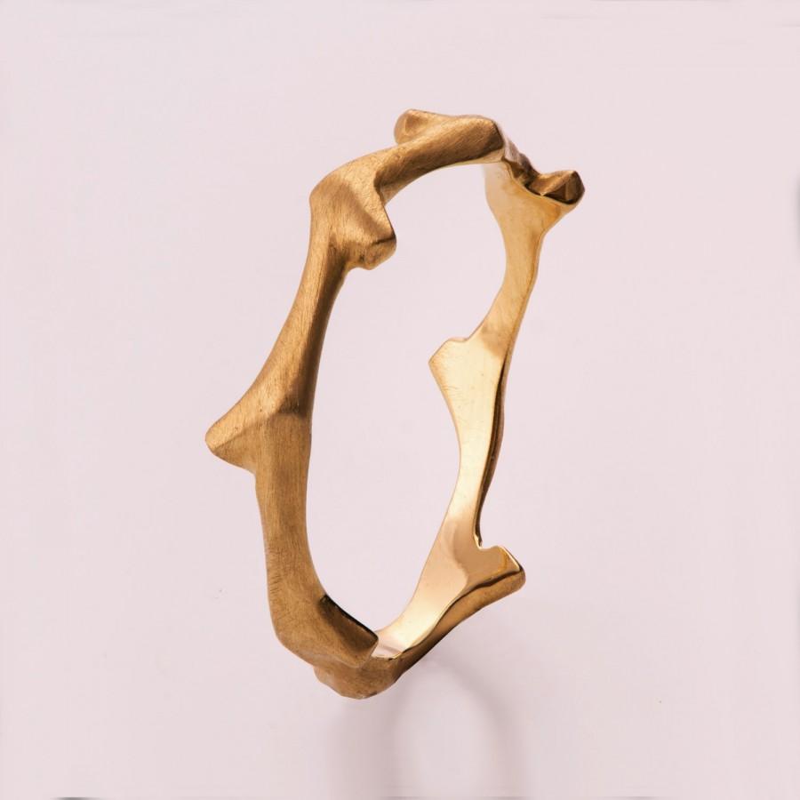 زفاف - Twig Ring - 14K Rose Gold Ring, wedding ring, wedding band, leaf ring, games of thrones jewelry, antique, art nouveau, vintage, rose gold, 7