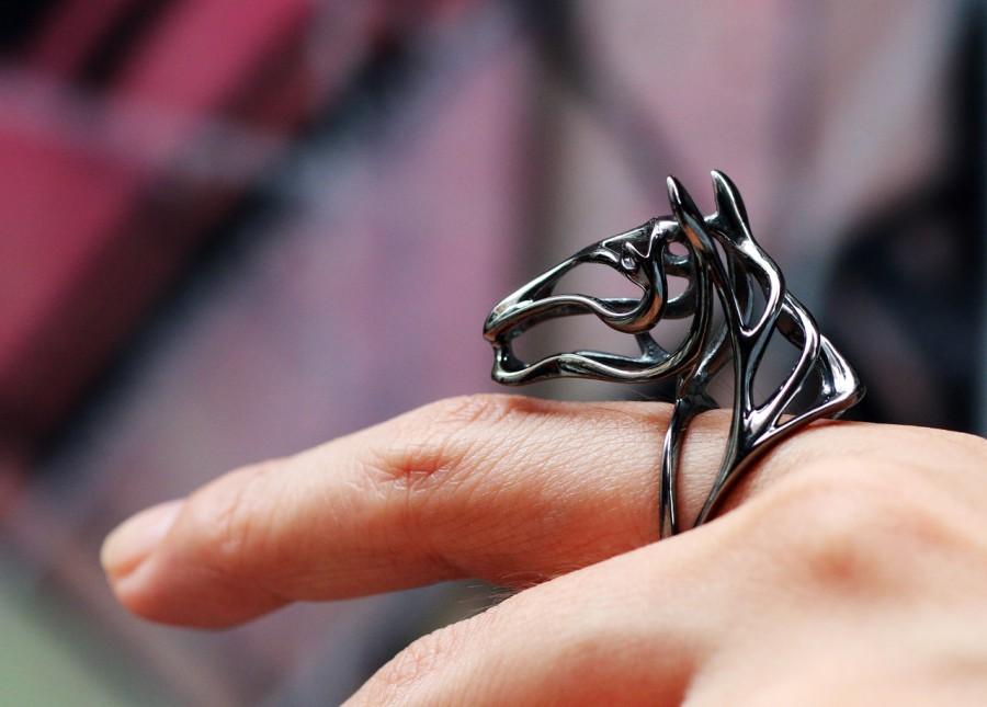 زفاف - Zodiac Horse Ring, Gallop Horse Ring, horsey collection, wire sculpture, Zodiac Morphosis, animal ring, animal totem jewelry, Vulcan Jewelry