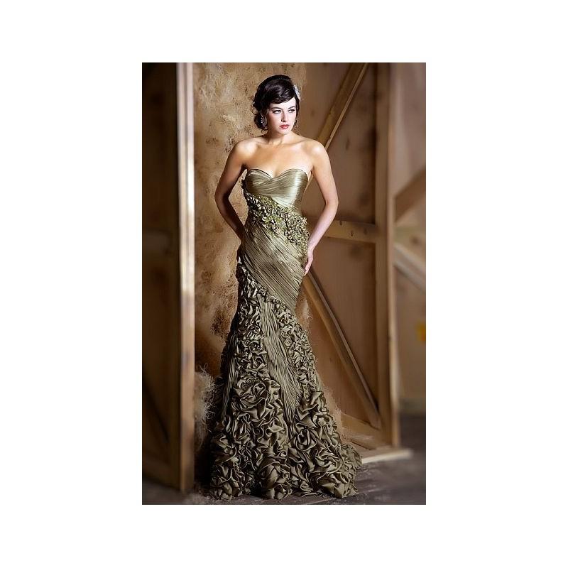 زفاف - MacDuggal Couture Pleated Panel Red Carpet Evening Dress 78364D - Brand Prom Dresses