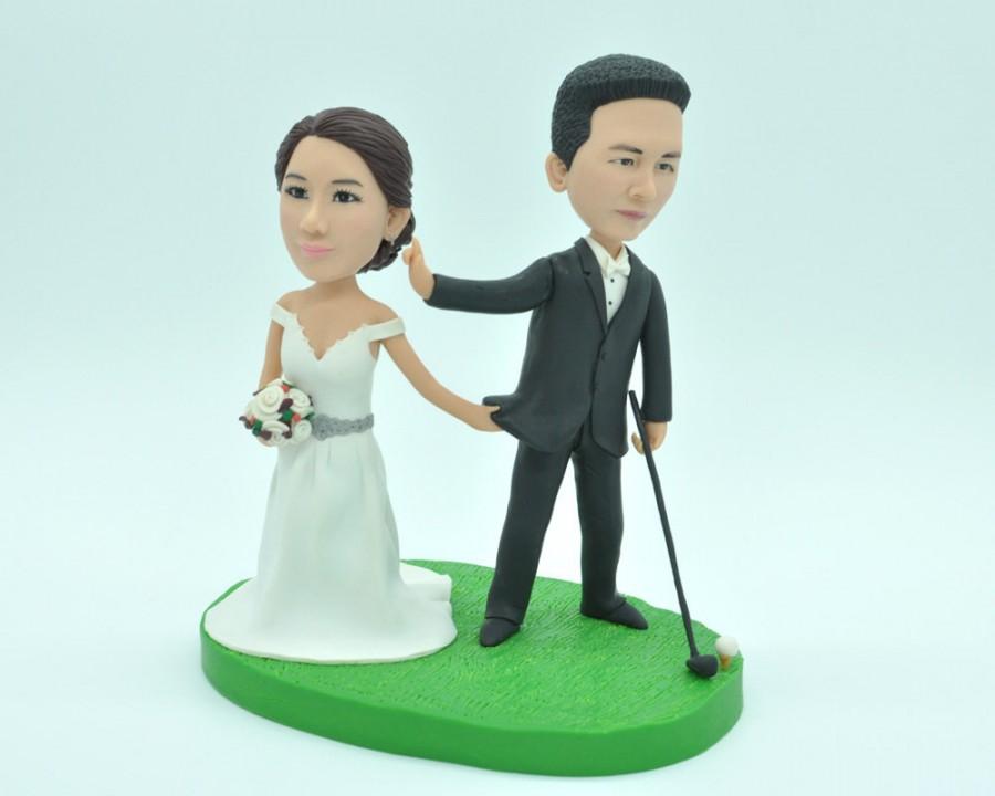 Wedding - Customized cake topper, Wedding Golf Cake Topper , wedding topper, wedding toppers, cake toppers wedding laptop cake topper
