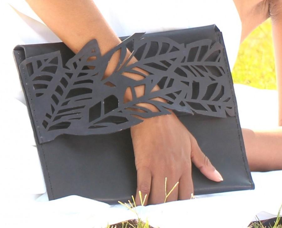 Hochzeit - Leather-clutch/leather handbag/iPad sleeve "SAGER"