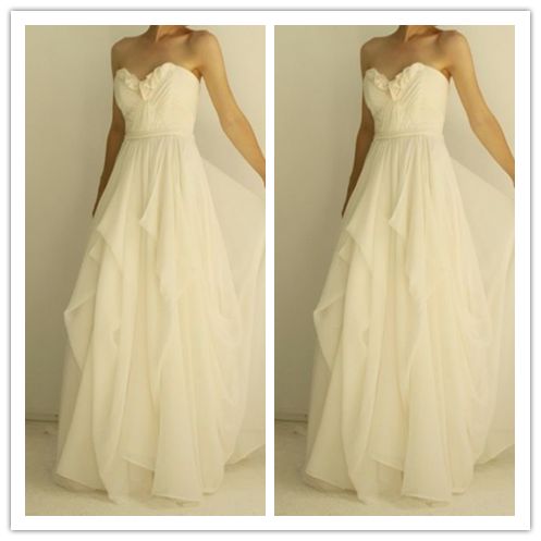 Hochzeit - Chiffon Simple Stunning Bridal Gown 2016 Wedding Dresses 