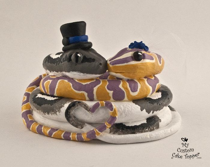 Wedding - Snake Love Custom Wedding Cake Topper