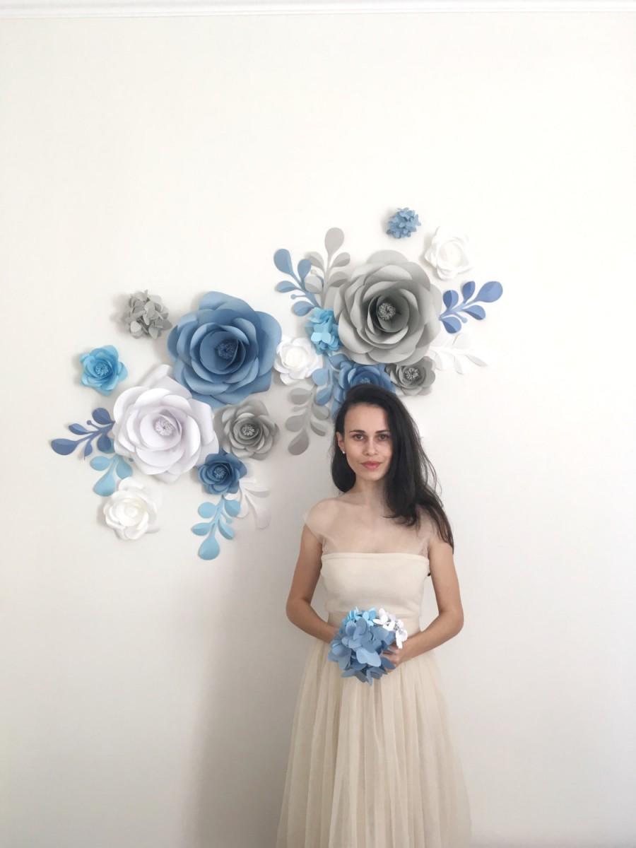 Hochzeit - Paper Flower Backdrop - Paper Flowers - Paper Flower Wall - Giant Paper Flowers