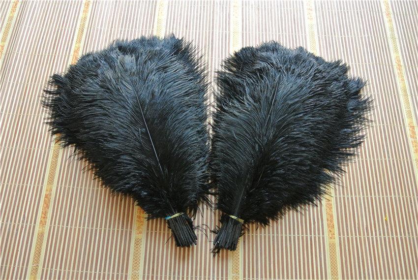 زفاف - 100 pcs 18-20inch black ostrich feather plumes for wedding centerpieces wedding decor party event supply