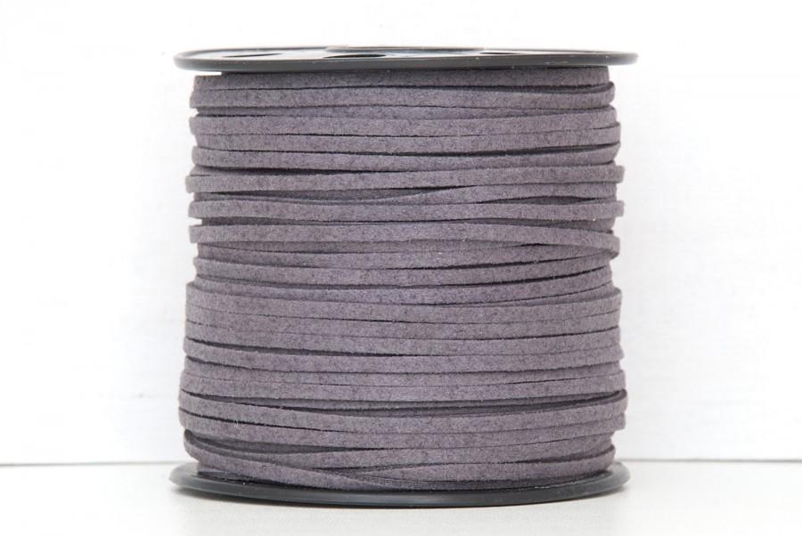 Mariage - Dark gray faux suede cord 3mm Jewelry supplies Jewelry cord  Suede rope Suede thread Craft project Vegan suede cord