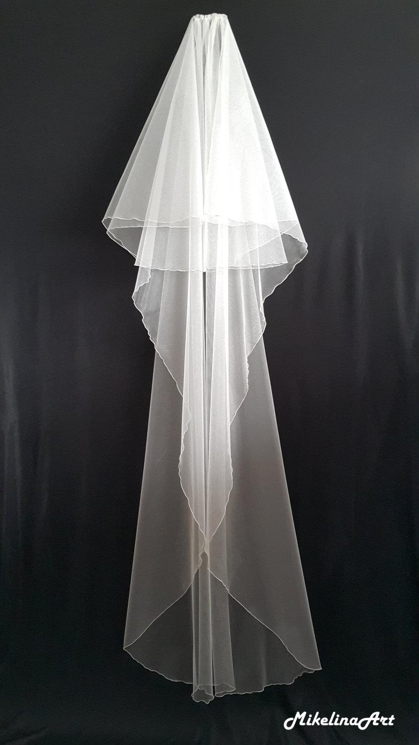 Wedding - Ivory Wedding Veil, Two Layers