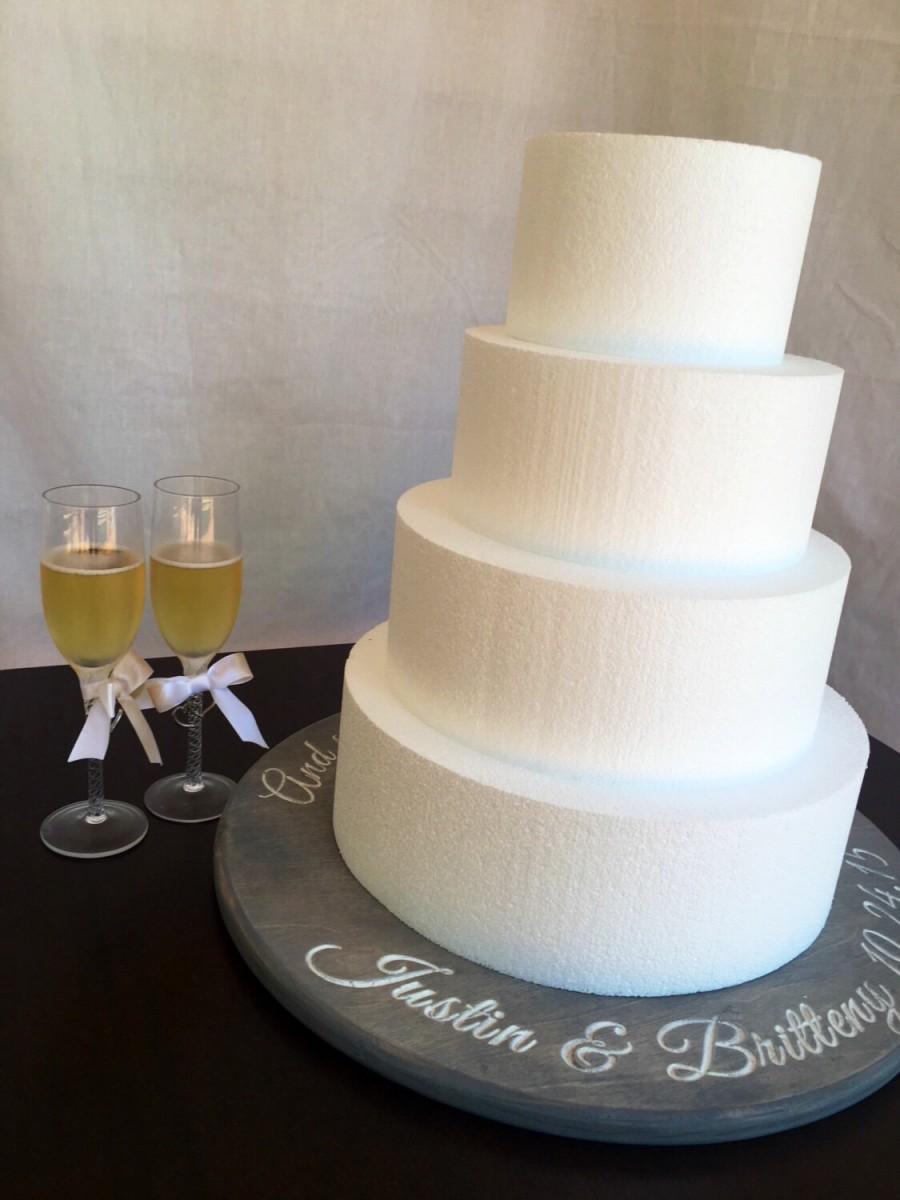 زفاف - Wedding cake stand - Wedding decor - Cake stand - Rustic Wedding - Bridal gift - Gift for them - Personalized Gift - Wedding Platter