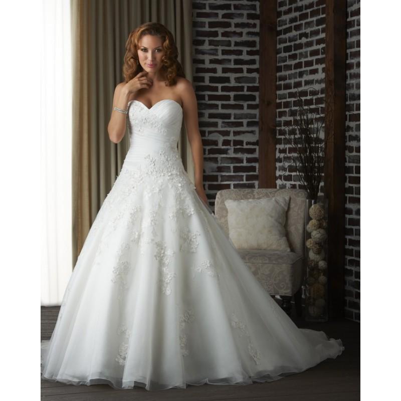Wedding - Bonny Classic 320 Beaded A Line Wedding Dress - Crazy Sale Bridal Dresses